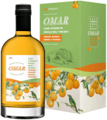Omar Cask Strength Single Malt Orange Brandy Barrel Finished, в подарочной упаковке