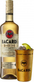 "Bacardi" Carta Oro, с металлическим стаканом