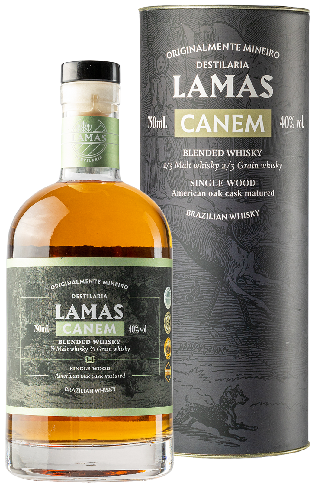 Виски Whisky Lamas Canem, в подарочной упаковке - Drinkbay