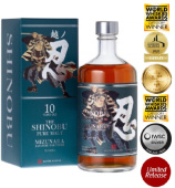 Shinobu 10YO Pure Malt Whisky Mizunara Oak Finish, в подарочной упаковке 
