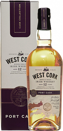 "West Cork" Port Cask 12 YO Single Malt, в подарочной упаковке