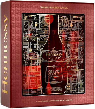 "Hennessy" VSOP, в подарочной упаковке со стаканом и барной ложкой