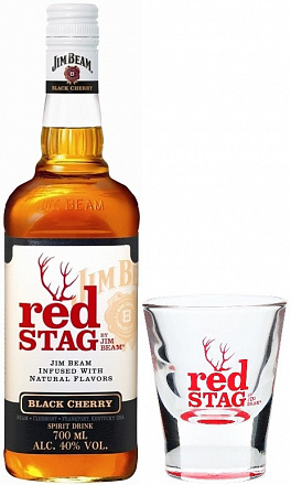 Jim Beam Red Stag Black Cherry+ стакан