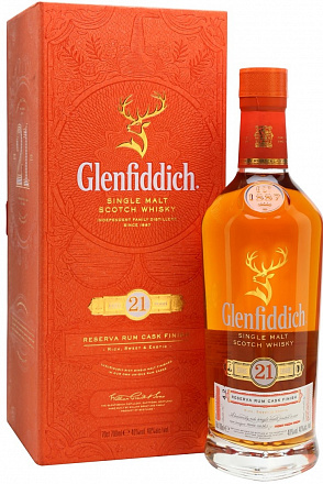 "Glenfiddich" 21 Years Old, в подарочной упаковке