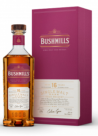 "Bushmills" Single Malt 16 YO, в подарочной упаковке